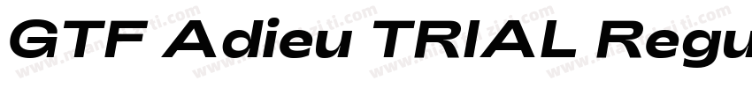 GTF Adieu TRIAL Regular字体转换